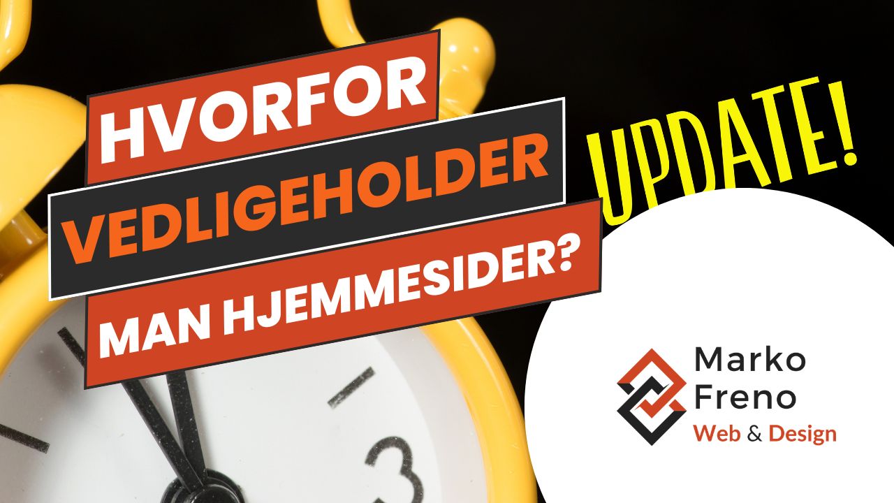 Vedligeholdelse af hjemmeside - opdateringer, backup og sikkerhed